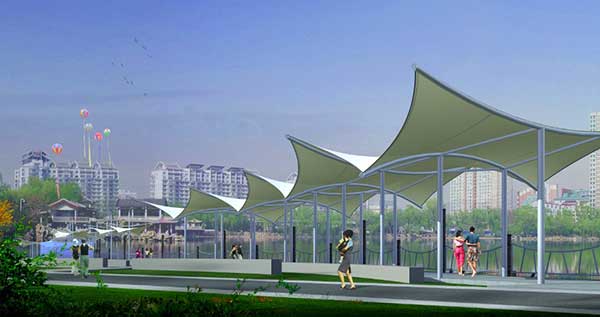 崇賢街道機關大院停車棚膜結(jié)構(gòu)